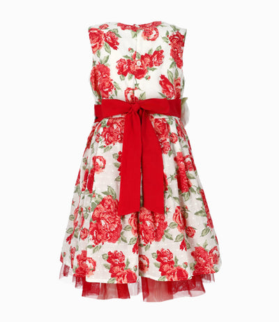 Vestido niña con lazo 2 años / Rojo