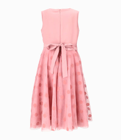 Vestido niña con puntos 2 años / Palo Rosa