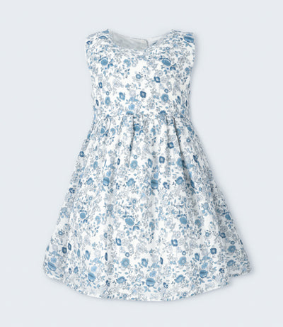 Vestido niña floreado 2 años / Azul Marino