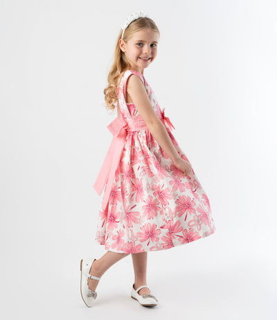 Vestido niña floreado 2 años / Rosado