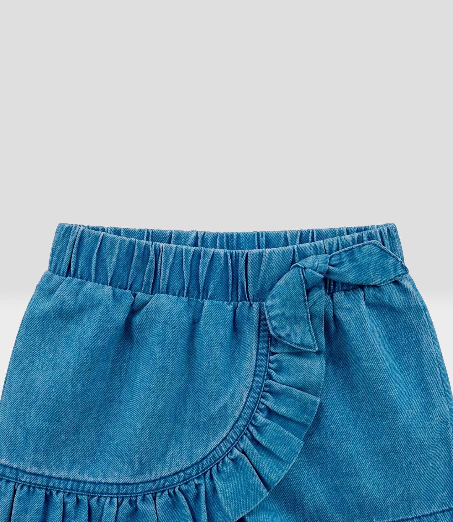 Short niña falda denim 2 años / Celeste