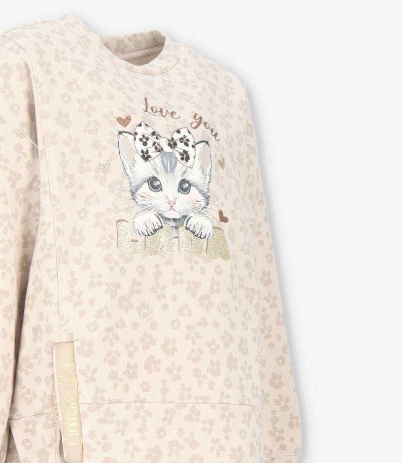 Buzo niña animal print 2 años / Beige
