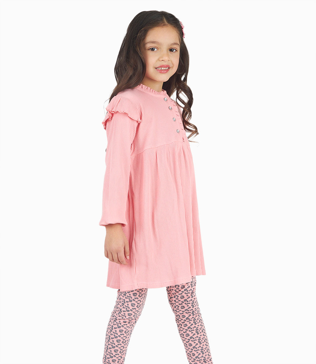 Conjunto Niña De Blusa Y Calzas Coral 2 años / Coral