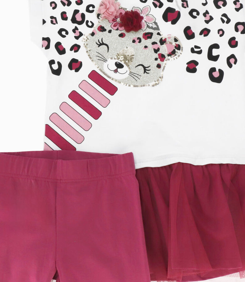 Conjunto Niña con tul 2 años / Burdeo