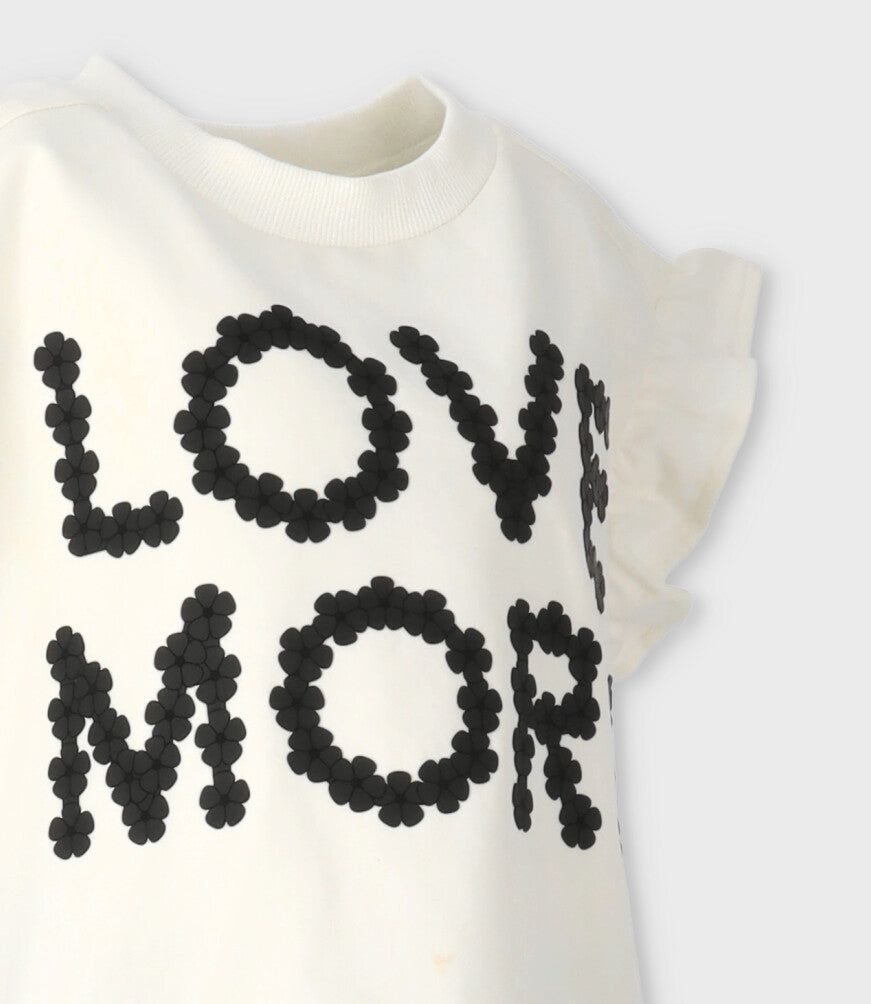 Conjunto niña puntos y flores 2 años / Negro