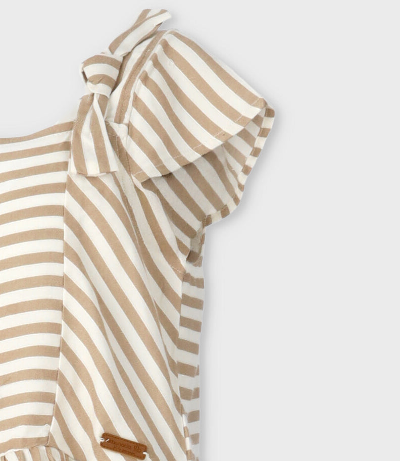 Conjunto niña rayado 2 años / Beige