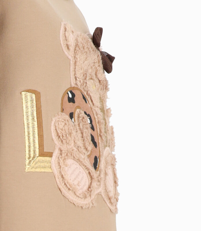 Conjunto niña love 2 años / Beige