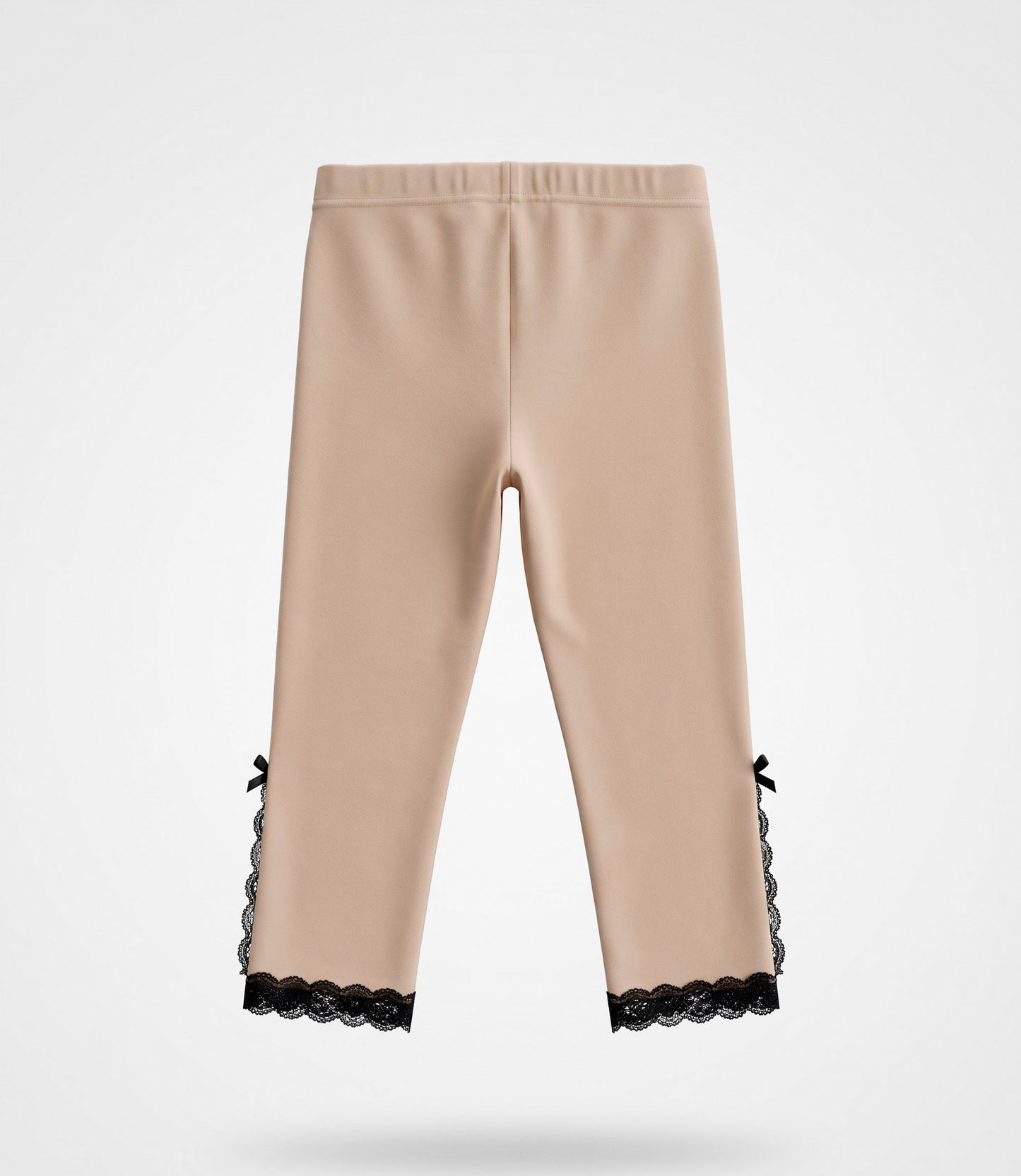 Calzas niña con encaje 2 años / Beige