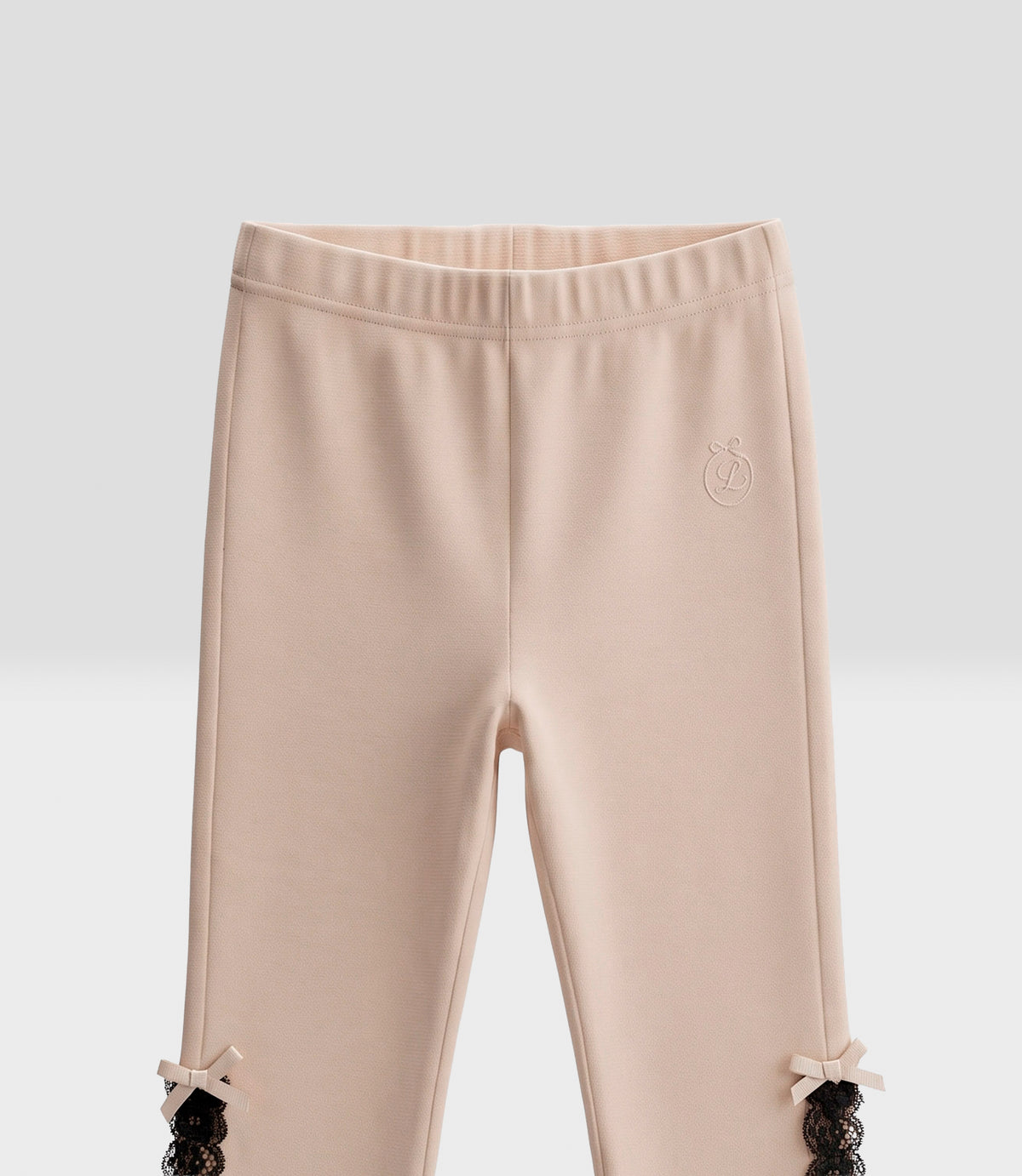 Calzas niña con encaje 2 años / Beige