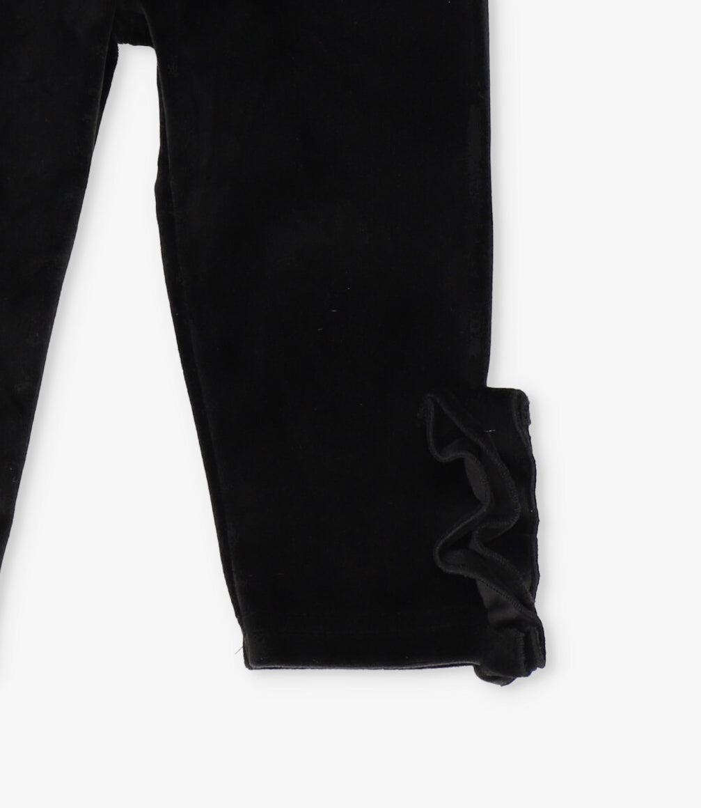 Calza niña con vuelos 2 años / Negro