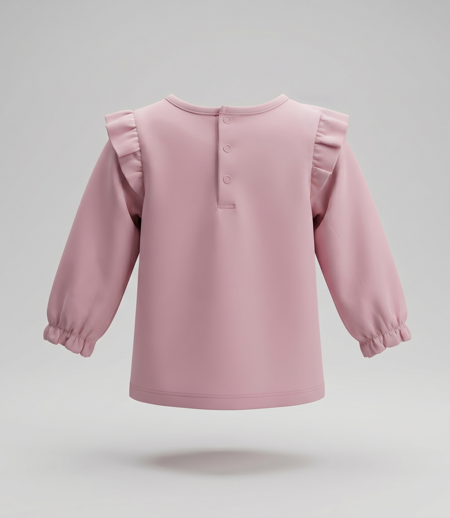 Polera bebé con cherry y vuelos 3 meses / Rosado