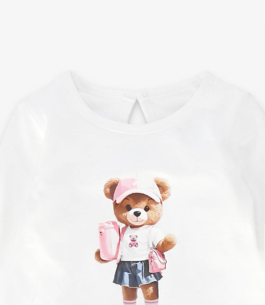 Polera bebé con oso