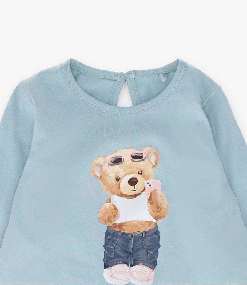 Polera bebé con oso