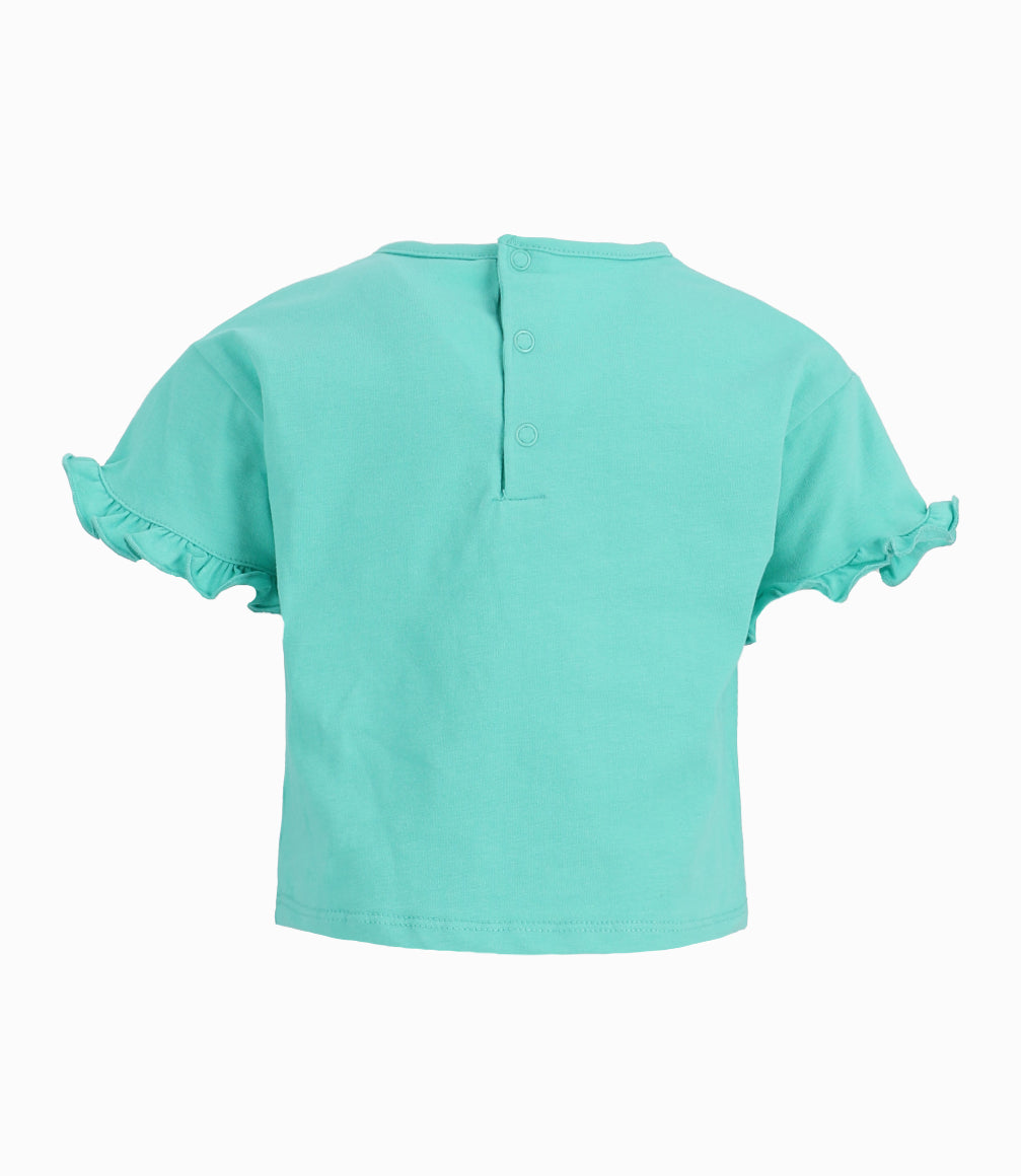 Polera Bebé Con Conejo 3 meses / Menta