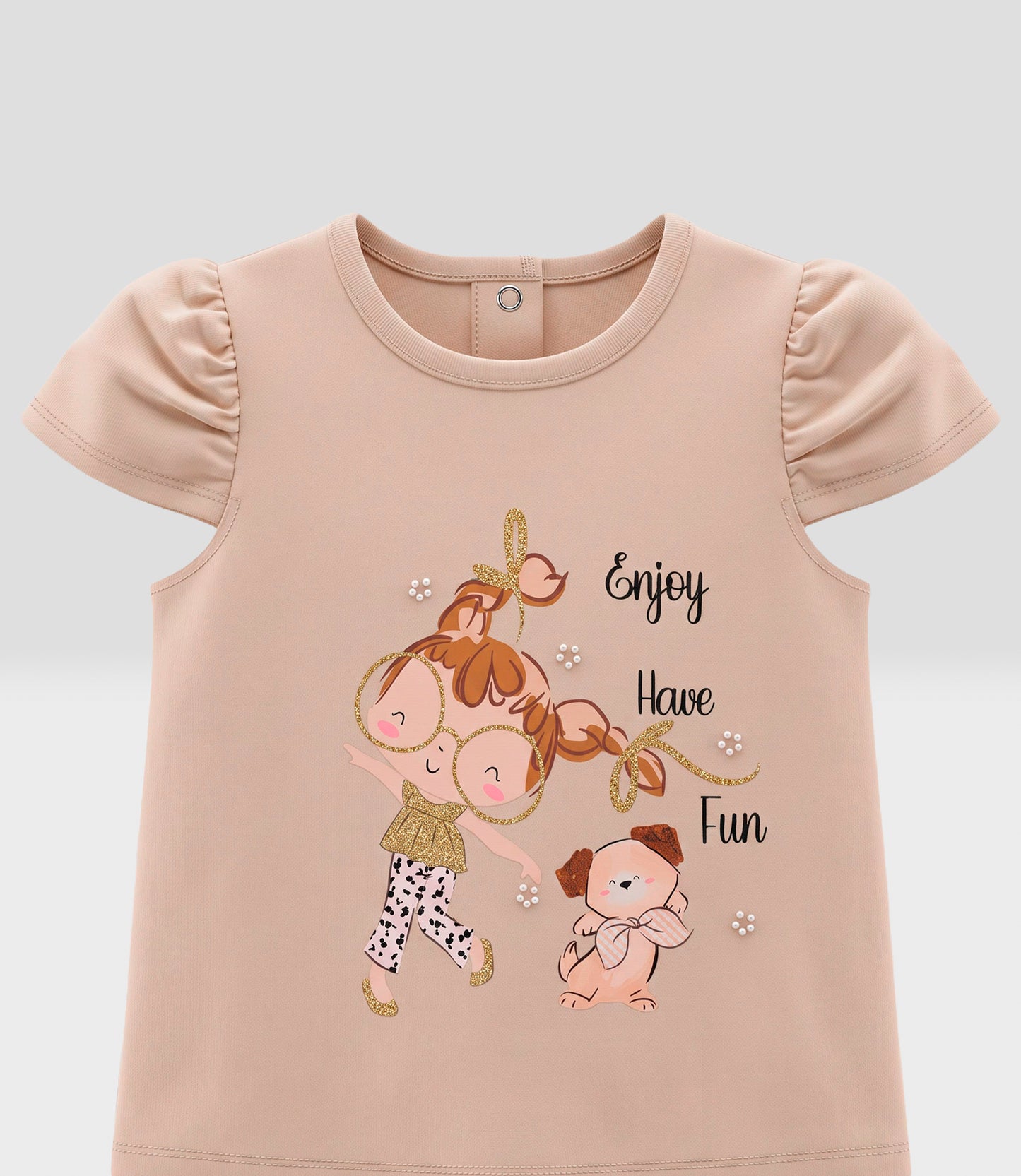 Polera bebé con perrito 3 meses / Beige