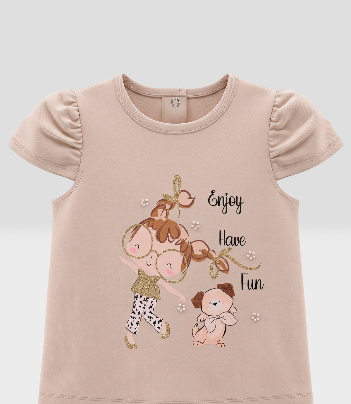 Polera bebé con perrito 3 meses / Beige
