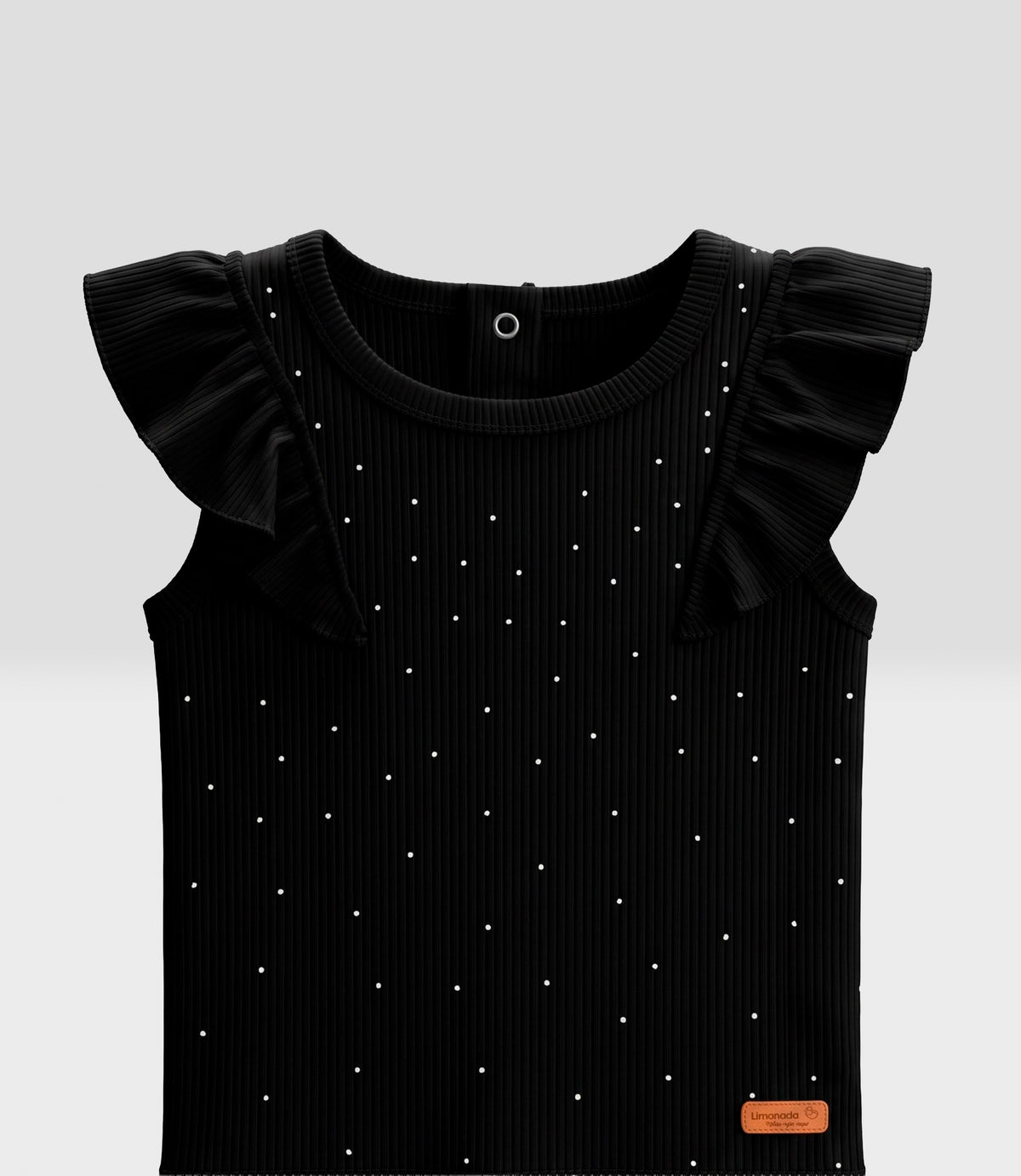 Polera bebé acanalada 3 meses / Negro