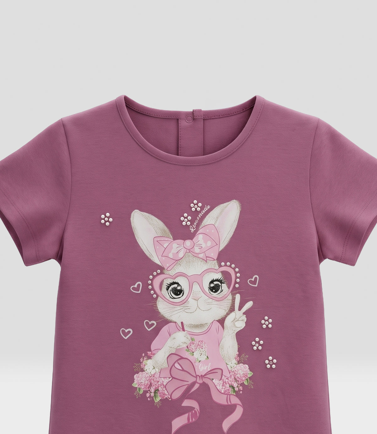 Polera bebé con conejo 3 meses / Burdeo