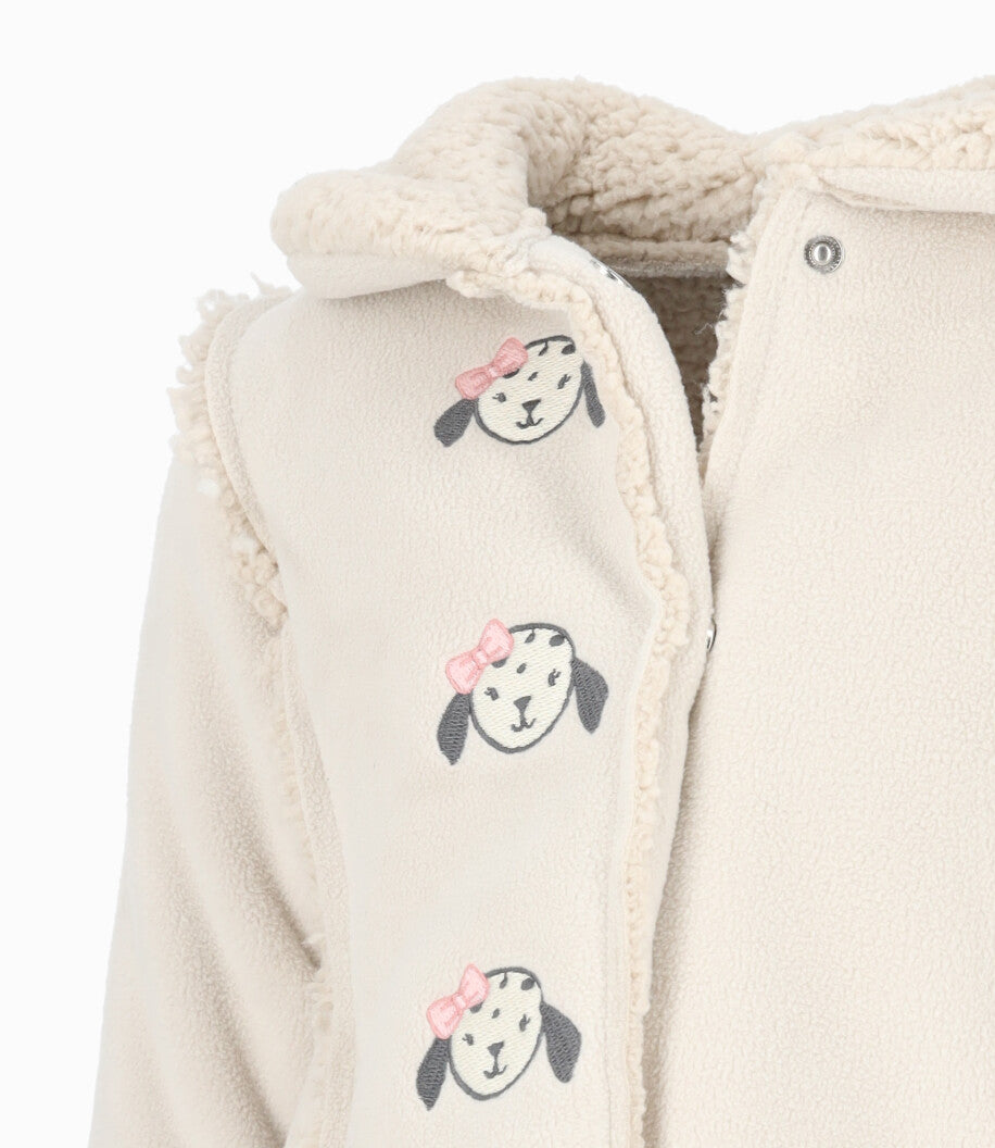 Chaqueta bebé niña gamulán 3 meses / Blanco