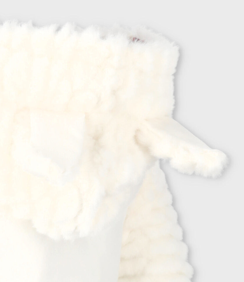 Polerón bebé con polar 3 meses / Blanco