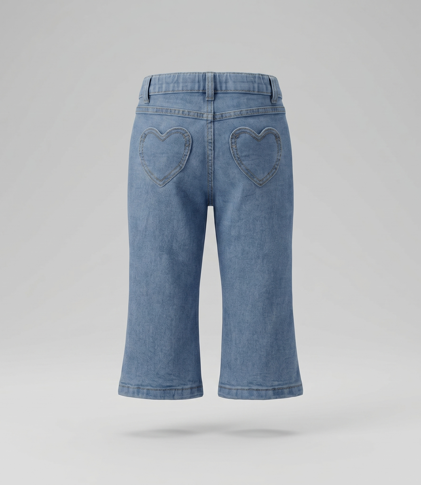 Jeans bebé flare con cherry 3 meses / Celeste