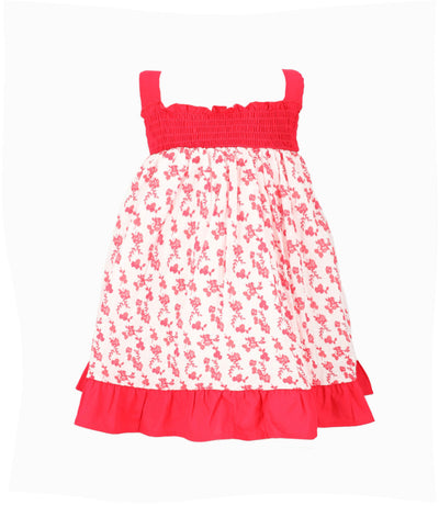 Vestido Bebé Floreado 3 meses / Frambuesa