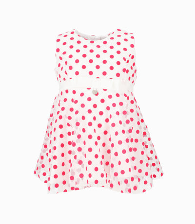 Vestido Bebé Con Puntos 3 meses / Frambuesa