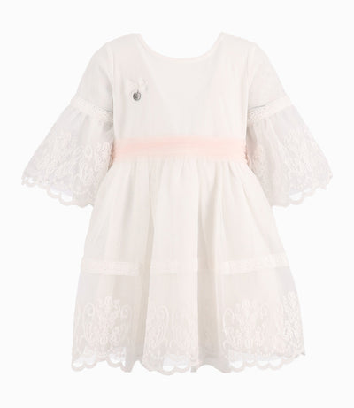 Vestido Bebé Con Lazo 3 meses / Blanco