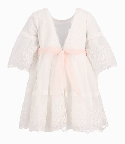 Vestido Bebé Con Lazo 3 meses / Blanco