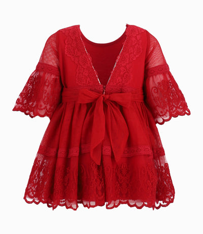 Vestido Bebé Con Lazo 3 meses / Rojo