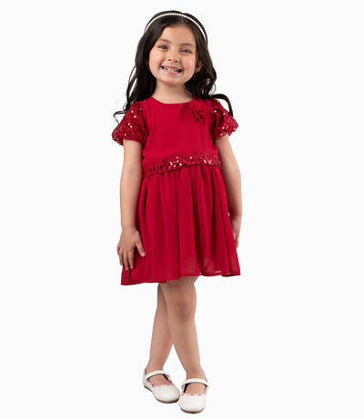 Vestido Bebé Con Lentejuelas