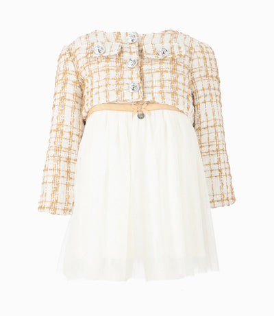 Vestido bebé con bolero 3 meses / Blanco