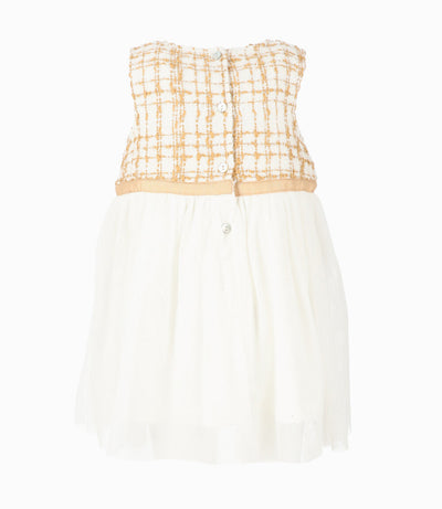 Vestido bebé con bolero 3 meses / Blanco