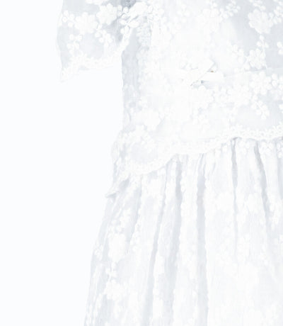 Vestido bebé de tul 3 meses / Blanco