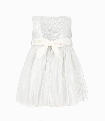 Vestido bebé niña con tul 3 meses / Blanco