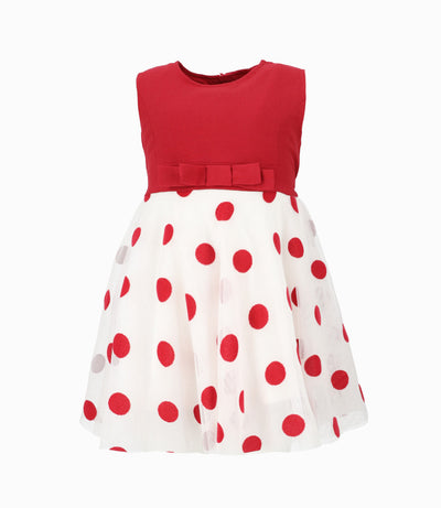 Vestido bebé niña con puntos 3 meses / Rojo
