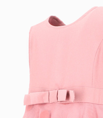 Vestido bebé niña con puntos 3 meses / Palo Rosa