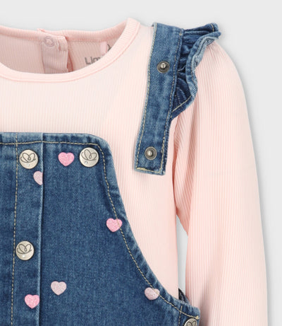 Vestido bebé de denim 3 meses / Azul Marino