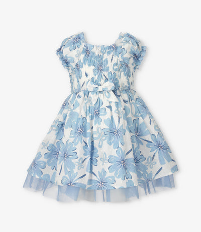 Vestido bebé floreado 3 meses / Celeste