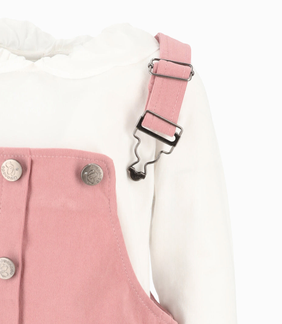 Vestido Bebé De Cotelé 3 meses / Palo Rosa