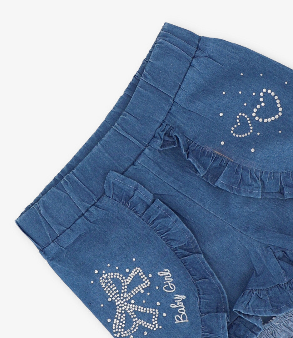 Short bebé con vuelos 3 meses / Azul Marino