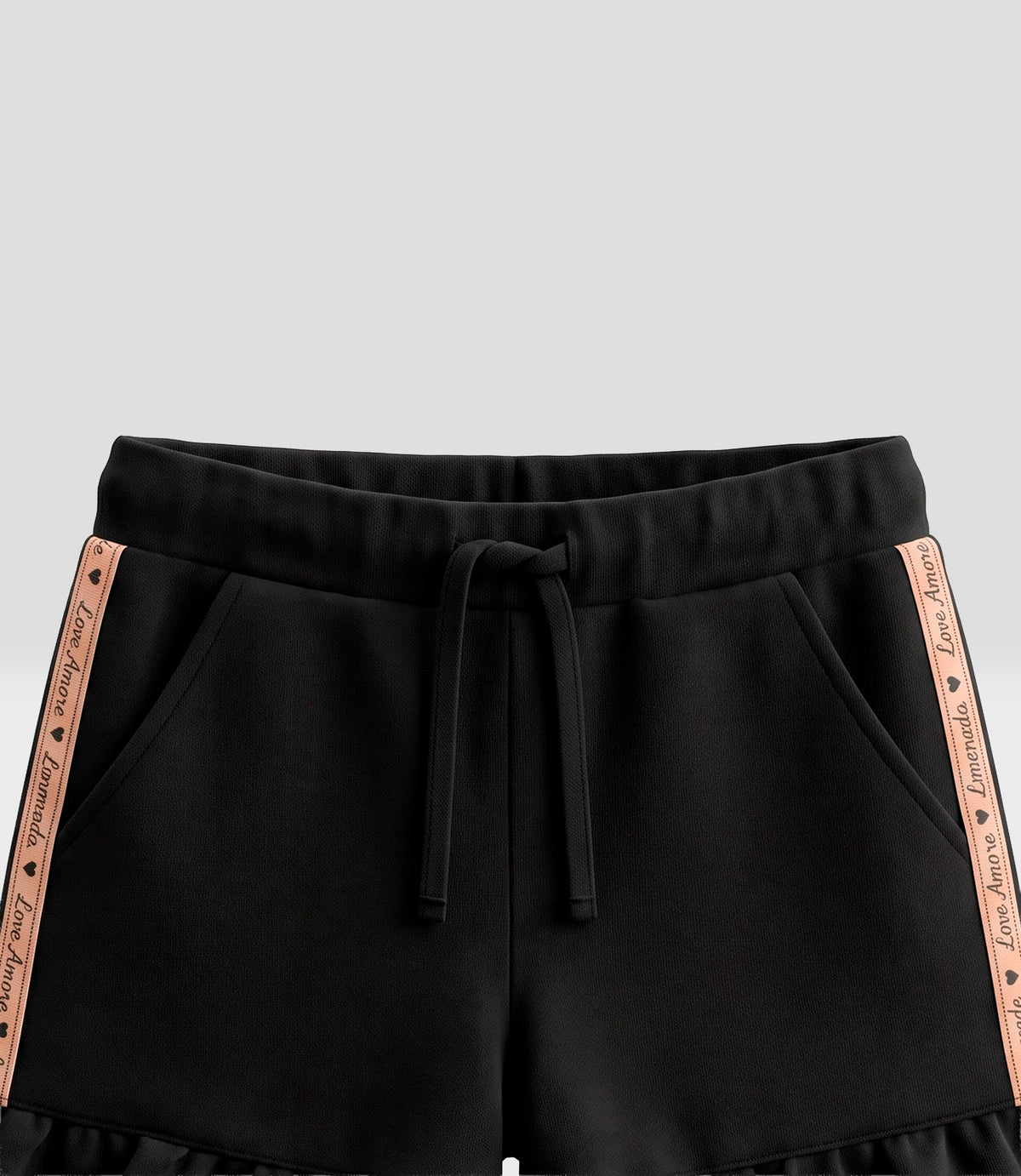 Short bebé con vuelos 3 meses / Negro