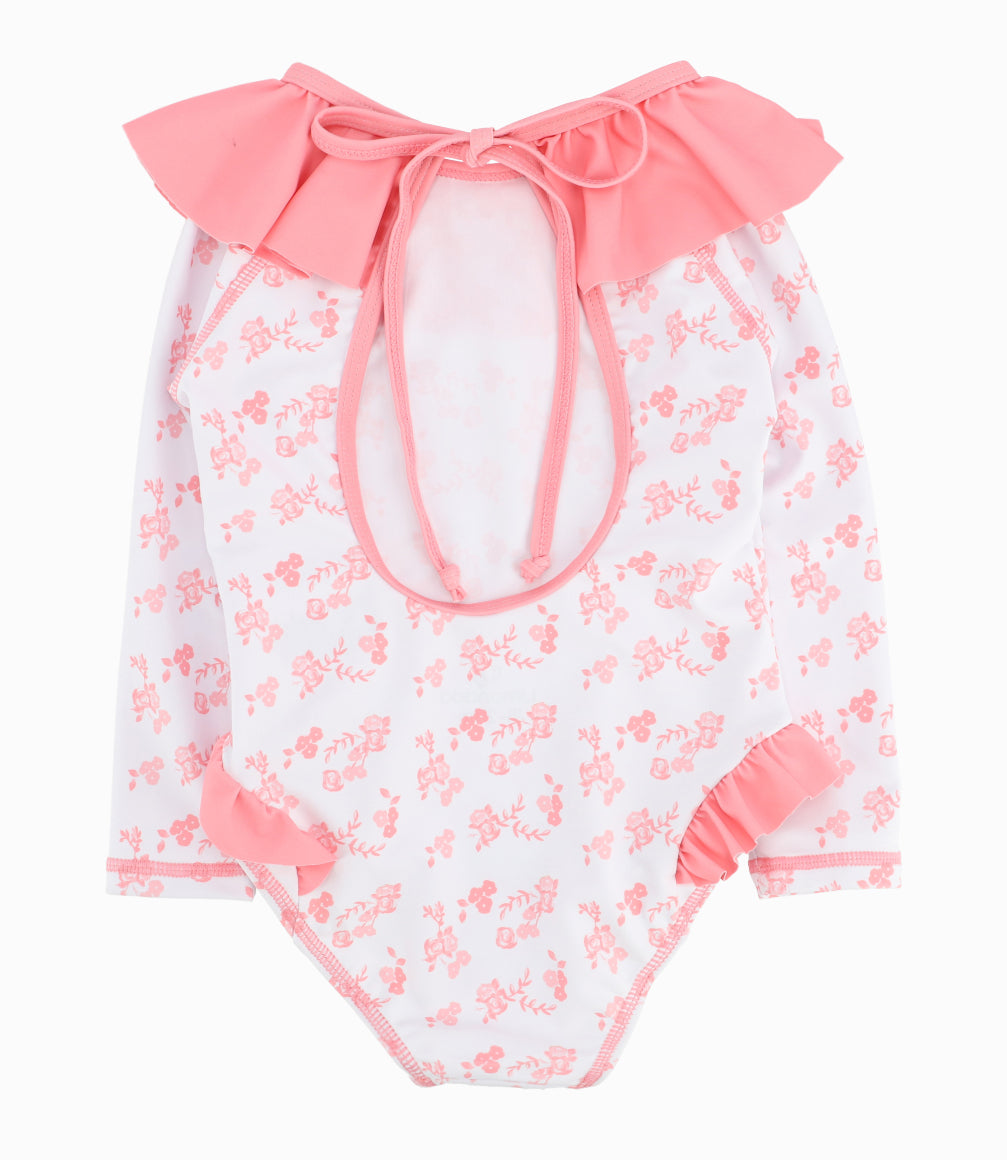 Traje De Baño Bebé Floreado