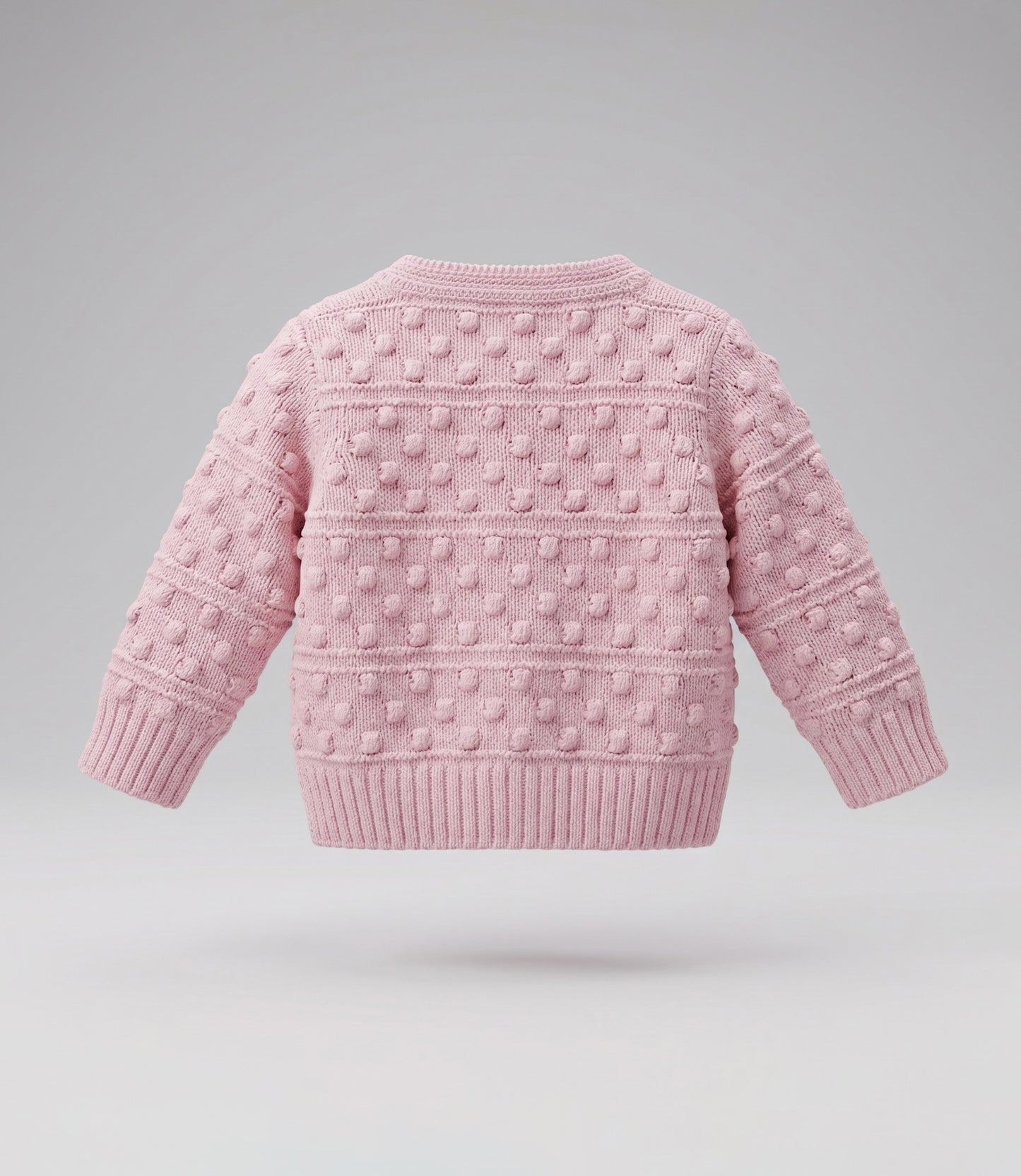 Chaleco recién nacida cardigan con puntos 0 meses / Rosado