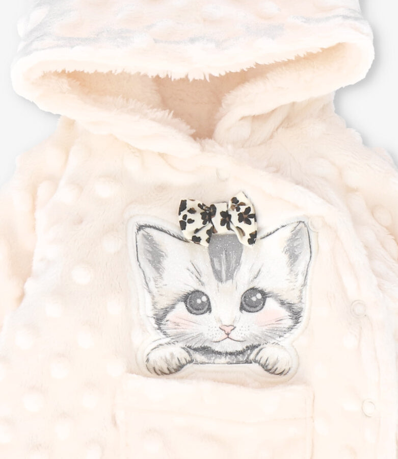 Polerón recien nacida con gatito 0 meses / Crudo