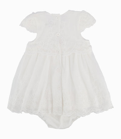 Vestido Recién Nacida Con Flores 0 meses / Blanco