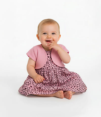 Vestido recién nacida con bolero acolchado