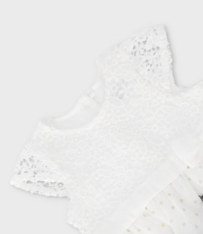 Vestido recién nacida con flores 0 meses / Negro