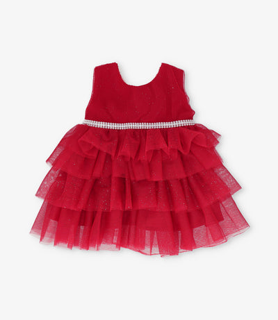 Vestido recién nacida en capas 0 meses / Rojo