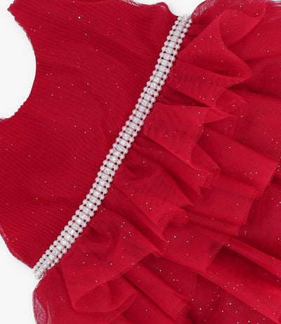 Vestido recién nacida en capas 0 meses / Rojo